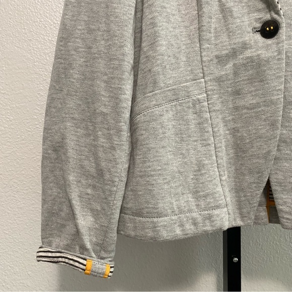 Cartonnier Women's Gray Cotton Sport‎ Coat Blazer 8 Preppy Academia Twee - Picture 3 of 12